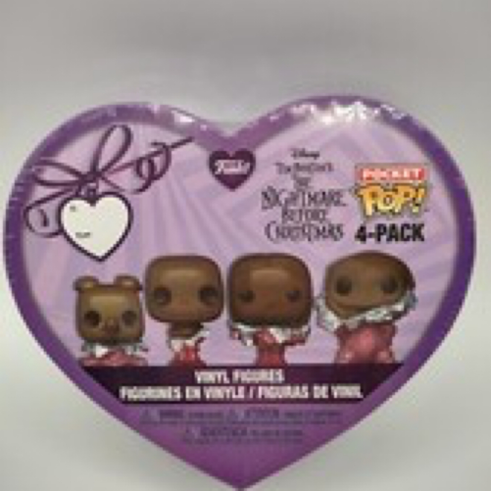 Funko Pop Pocket The Nightmare Before Christmas Vinyl Figures 4 Pack Heart Box